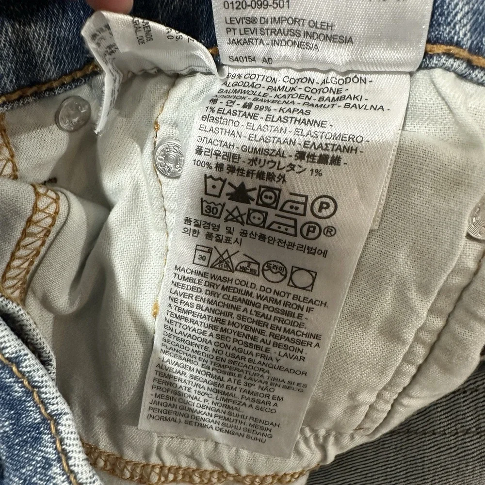 Levis 511 Jeans Men's Blue Faded Wash Straight Denim‎ Size 33